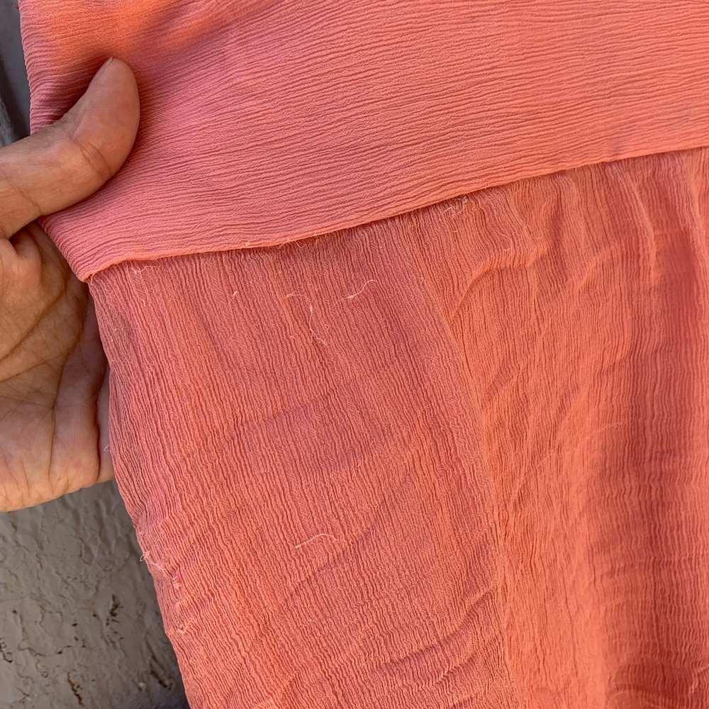 J. Crew vintage silk coral side zip fully lined flowy mid length dress - Picture 9 of 16